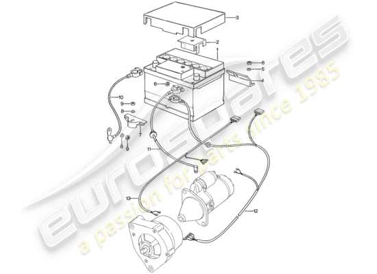 a part diagram from the Porsche 924 parts catalogue