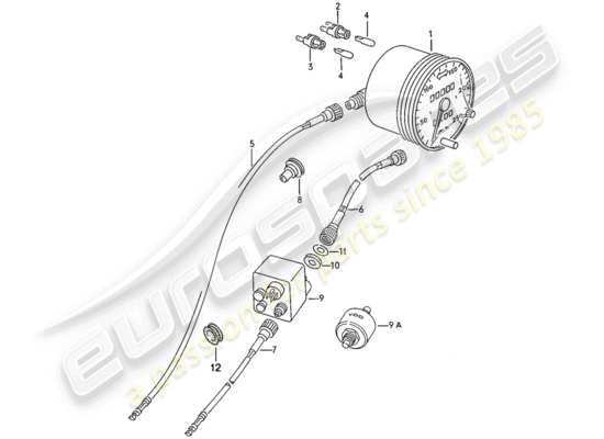 a part diagram from the Porsche 924 parts catalogue