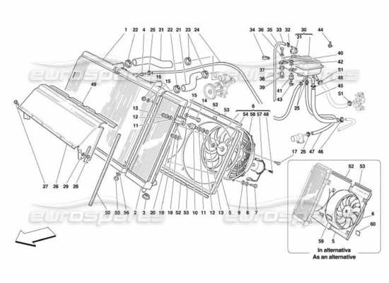a part diagram from the Ferrari 550 parts catalogue