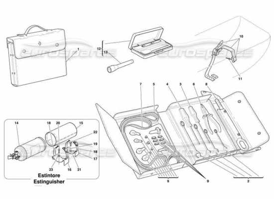 a part diagram from the Ferrari 550 parts catalogue