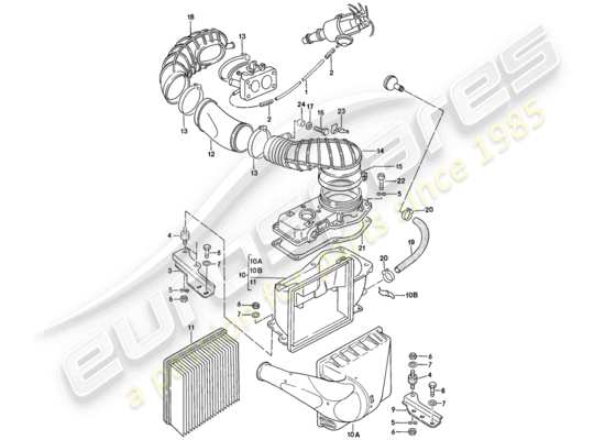 a part diagram from the Porsche 924 parts catalogue