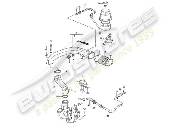 a part diagram from the Porsche 924 parts catalogue