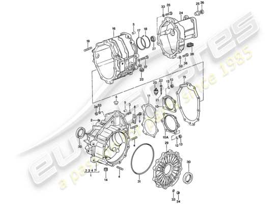 a part diagram from the Porsche 924 parts catalogue