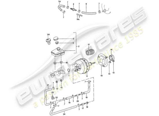 a part diagram from the Porsche 924 parts catalogue