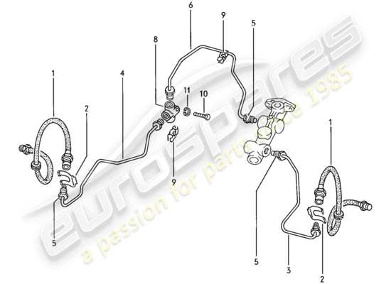 a part diagram from the Porsche 924 parts catalogue