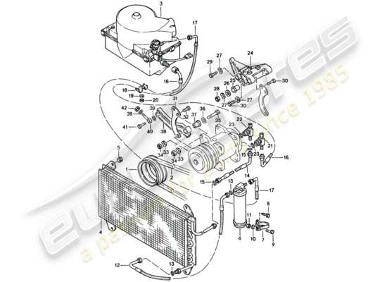 a part diagram from the Porsche 924 parts catalogue