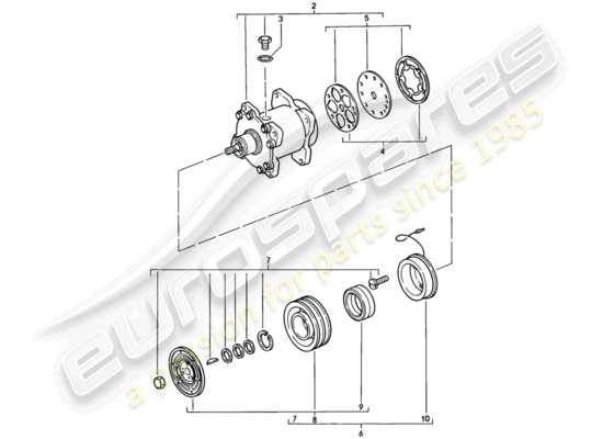 a part diagram from the Porsche 924 parts catalogue