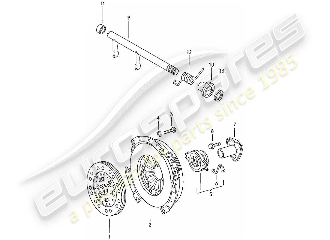 Porsche 924 (1980) clutch Part Diagram