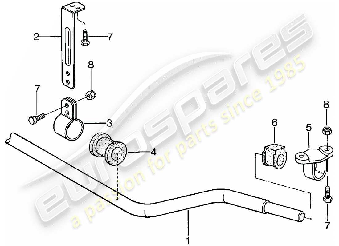 Porsche 924 (1980) STABILIZER - F 92-CN402 198>> - F 92-CN402 198>> - F 92-CN450 832>> - F 93-CN100 306>> - F 93-CN100 306>> - F 93-CN150 332>> Part Diagram