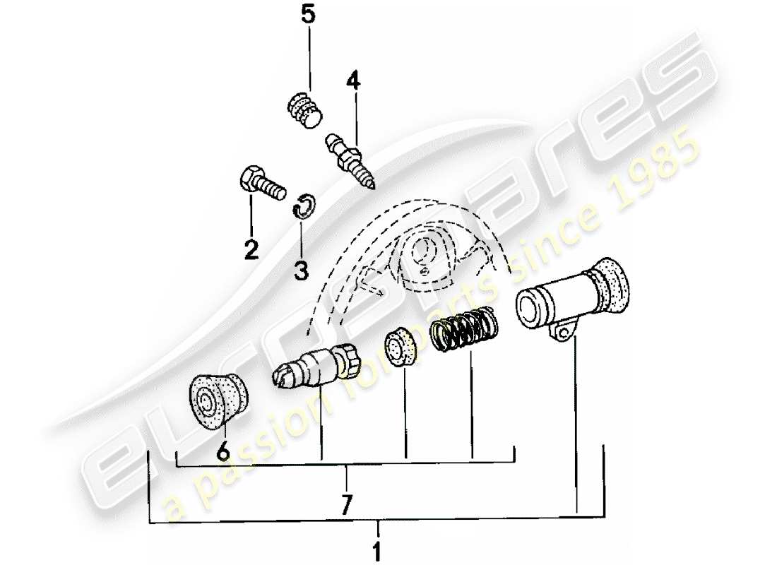 Porsche 924 (1980) WHEEL BRAKE CYLINDER - REAR AXLE - D >> - MJ 1980 Part Diagram