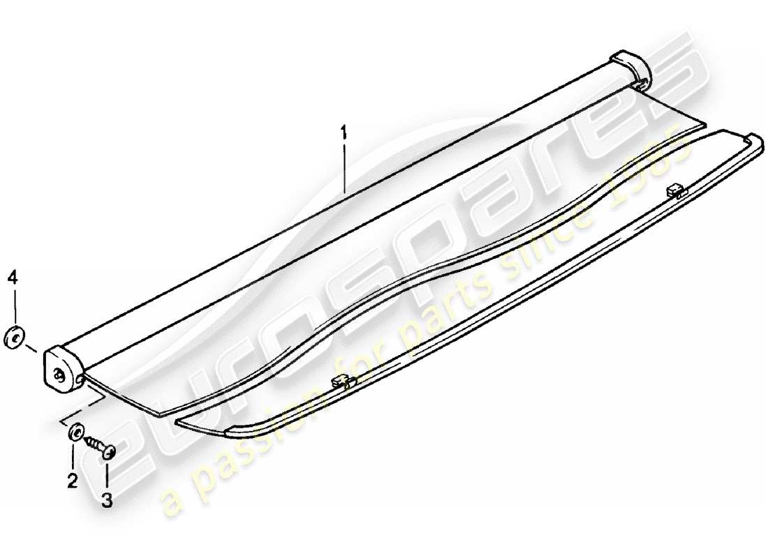 Porsche 924 (1980) LUGGAGE COMPARTMENT COVER Part Diagram