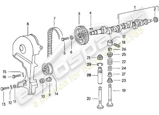 a part diagram from the Porsche 924 parts catalogue