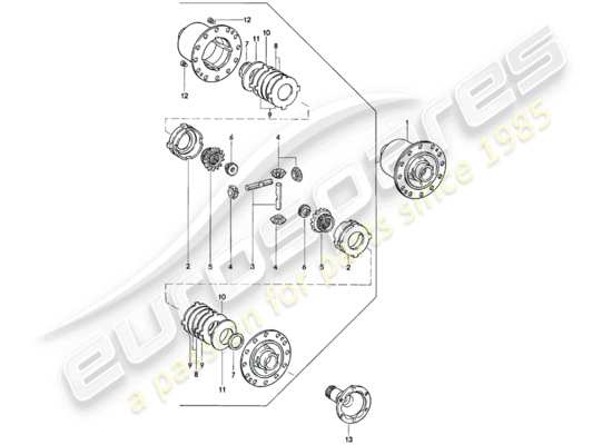 a part diagram from the Porsche 924 parts catalogue