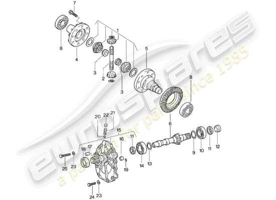 a part diagram from the Porsche 924 (1980) parts catalogue