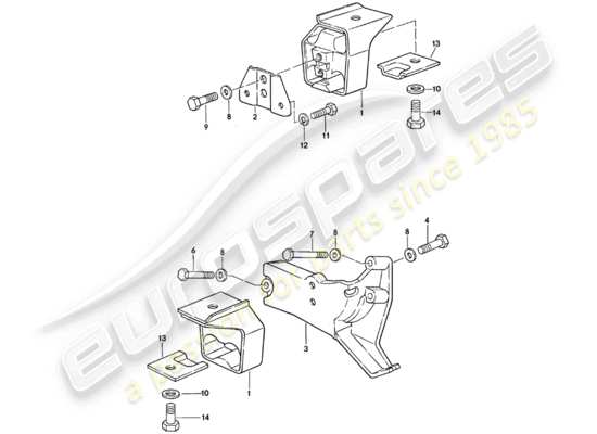 a part diagram from the Porsche 924 (1980) parts catalogue