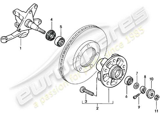 a part diagram from the Porsche 924 parts catalogue