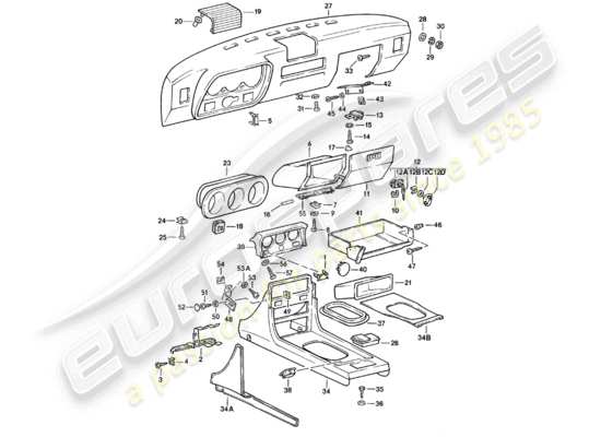 a part diagram from the Porsche 924 parts catalogue