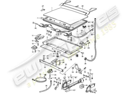 a part diagram from the Porsche 924 parts catalogue