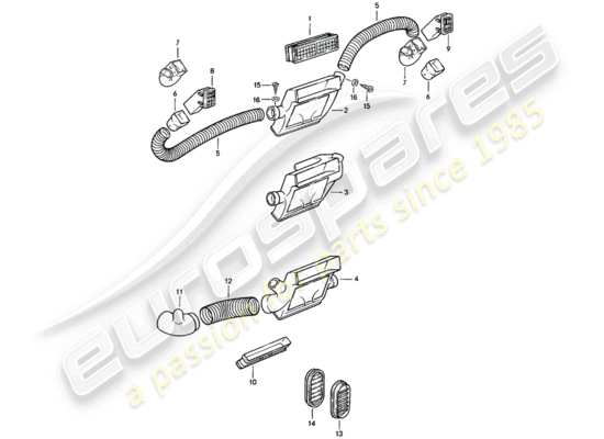 a part diagram from the Porsche 924 parts catalogue