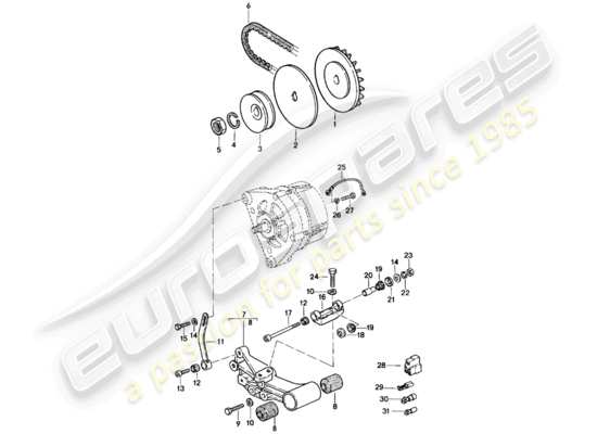 a part diagram from the Porsche 924 parts catalogue