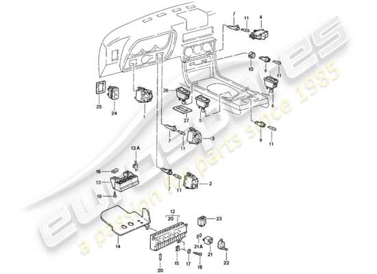 a part diagram from the Porsche 924 parts catalogue