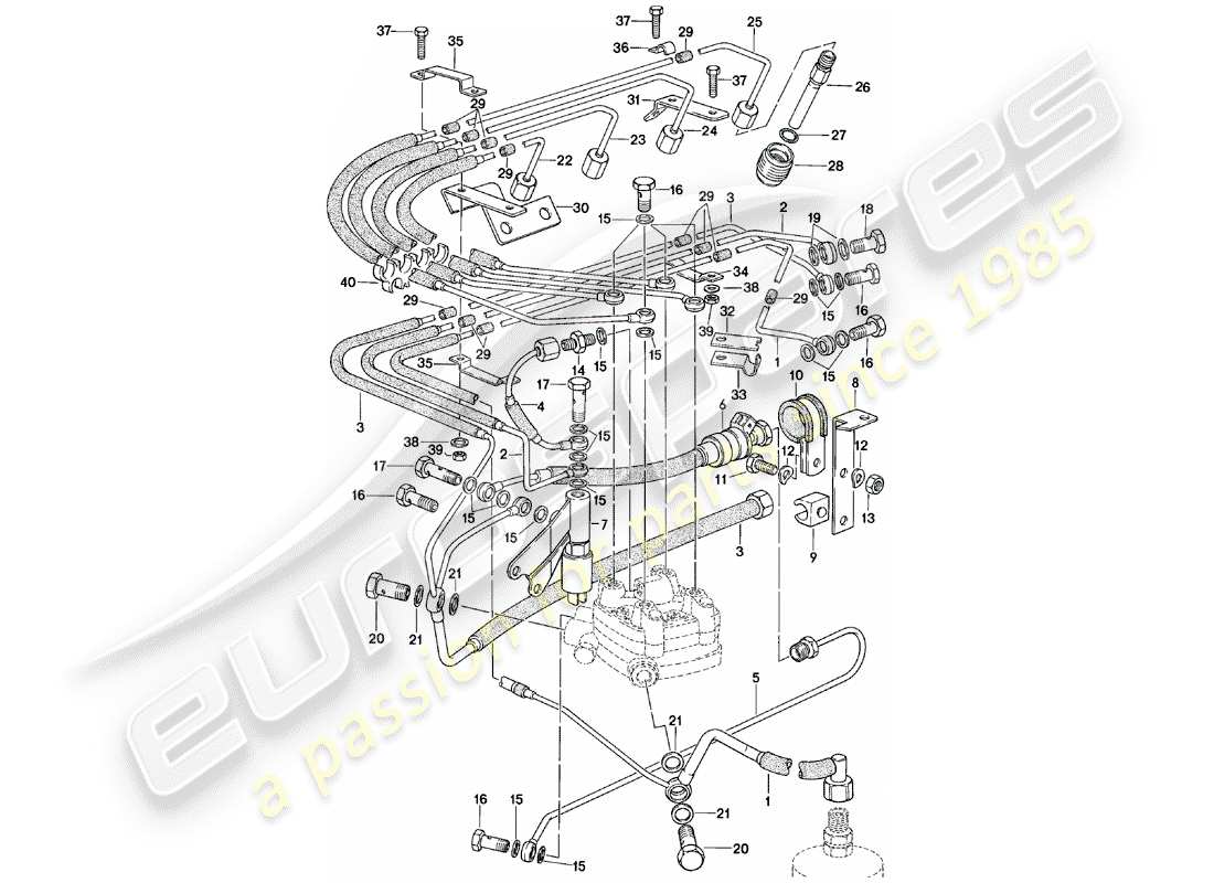 Porsche 924 (1981) K-JETRONIC - 2 Part Diagram