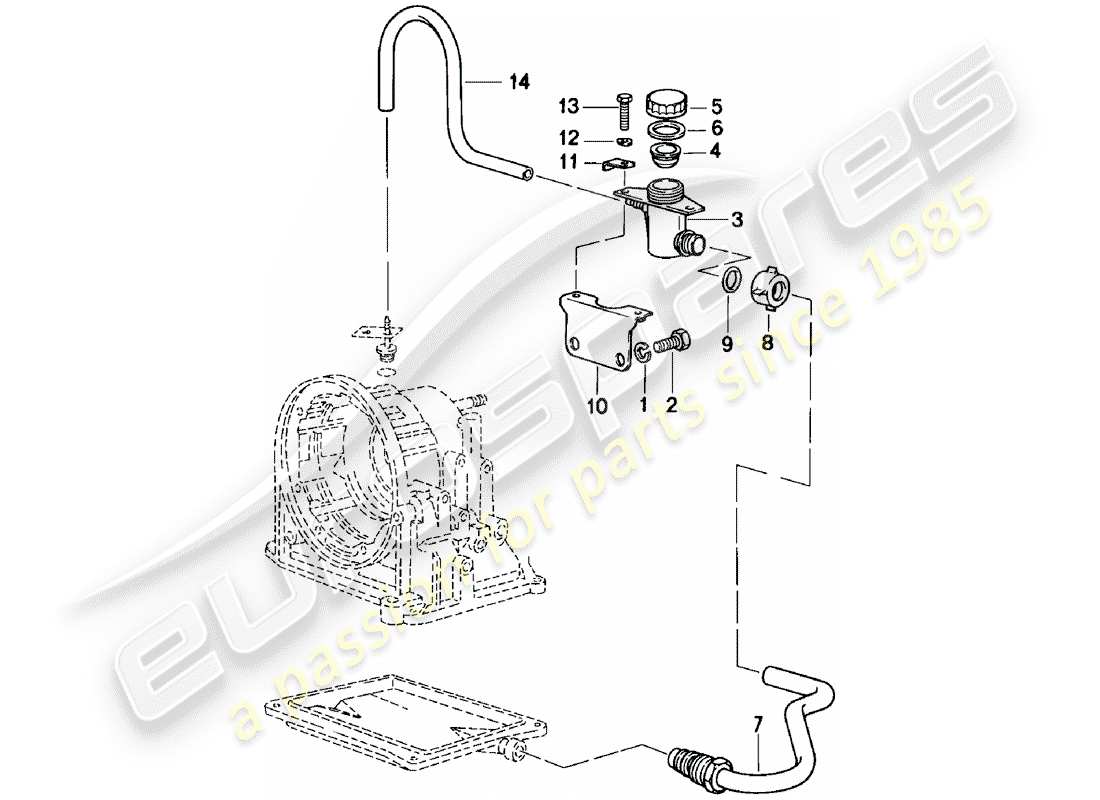 Porsche 924 (1981) OIL INLET - AUTOMATIC TRANSMISSION Part Diagram