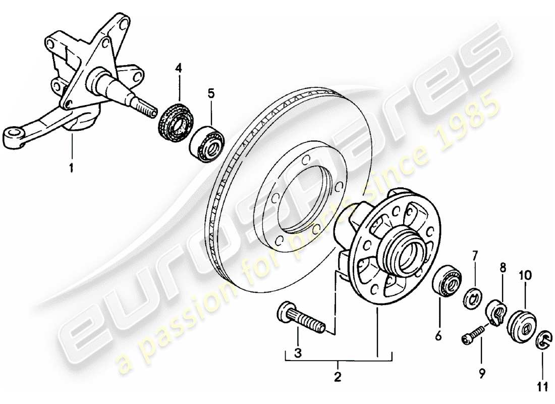 Porsche 924 (1981) STEERING KNUCKLE - - LUBRICANTS Part Diagram