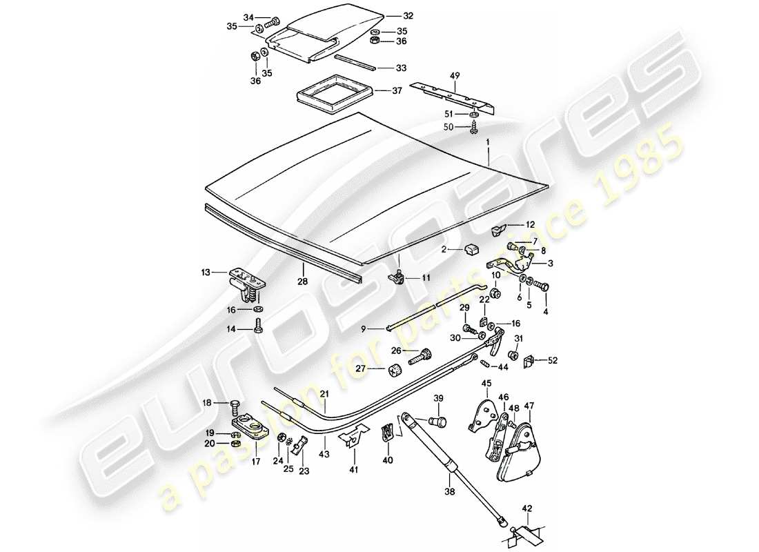 Porsche 924 (1981) COVER Part Diagram