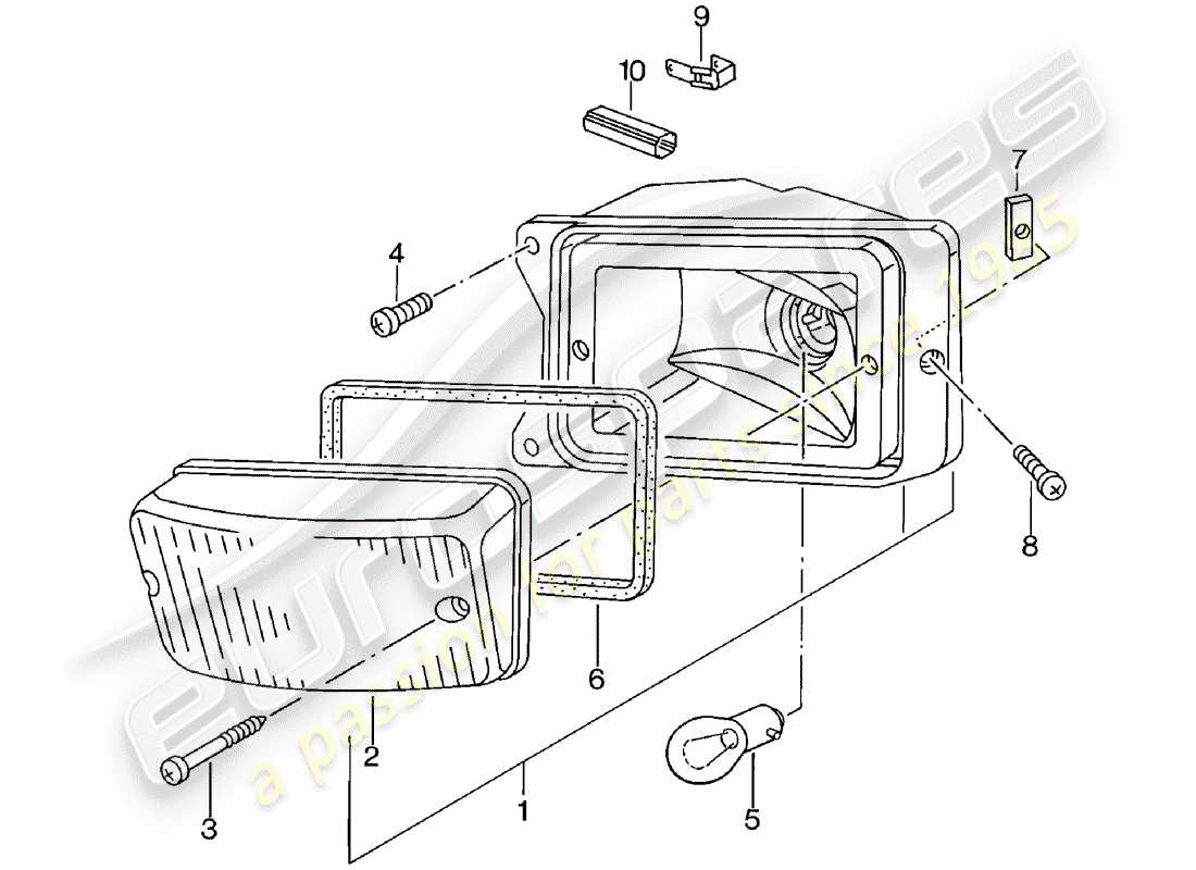 Porsche 924 (1981) turn signal Part Diagram