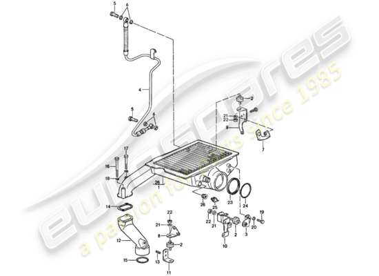 a part diagram from the Porsche 924 parts catalogue