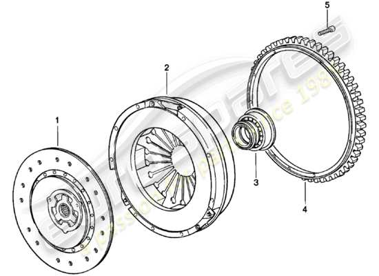 a part diagram from the Porsche 924 parts catalogue