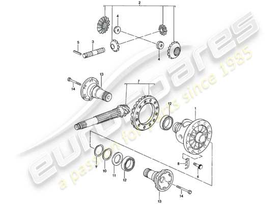 a part diagram from the Porsche 924 parts catalogue