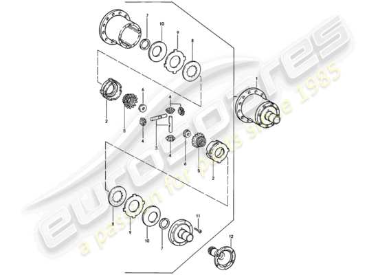 a part diagram from the Porsche 924 parts catalogue