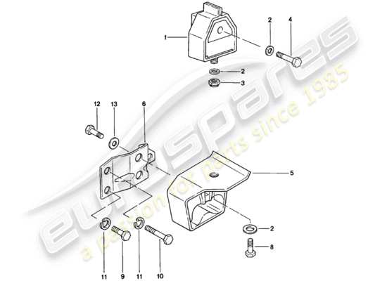 a part diagram from the Porsche 924 parts catalogue