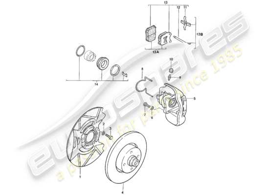 a part diagram from the Porsche 924 parts catalogue