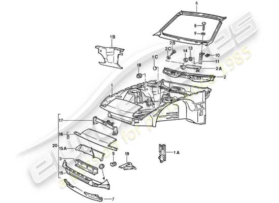 a part diagram from the Porsche 924 parts catalogue