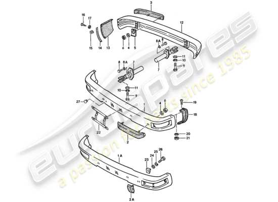 a part diagram from the Porsche 924 parts catalogue