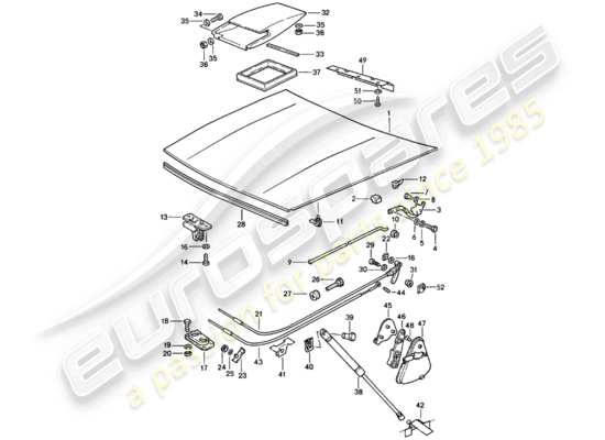 a part diagram from the Porsche 924 parts catalogue