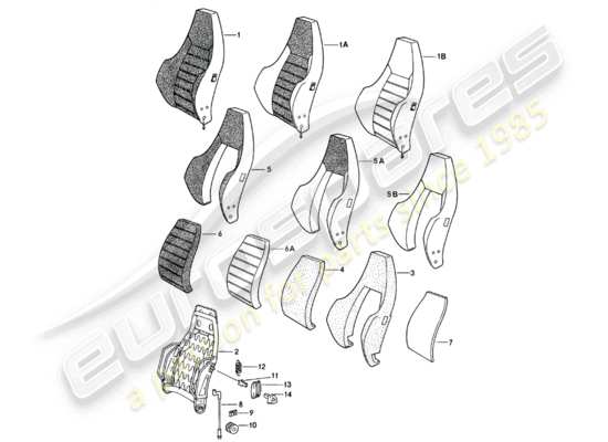 a part diagram from the Porsche 924 parts catalogue