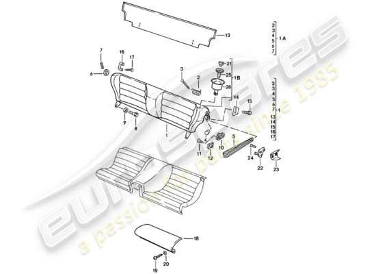 a part diagram from the Porsche 924 parts catalogue