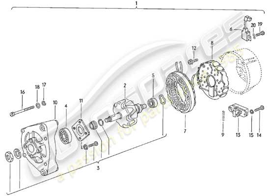 a part diagram from the Porsche 924 (1981) parts catalogue