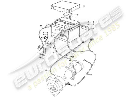 a part diagram from the Porsche 924 parts catalogue