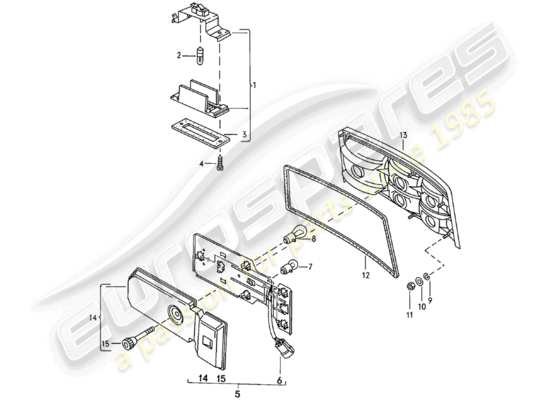 a part diagram from the Porsche 924 (1981) parts catalogue