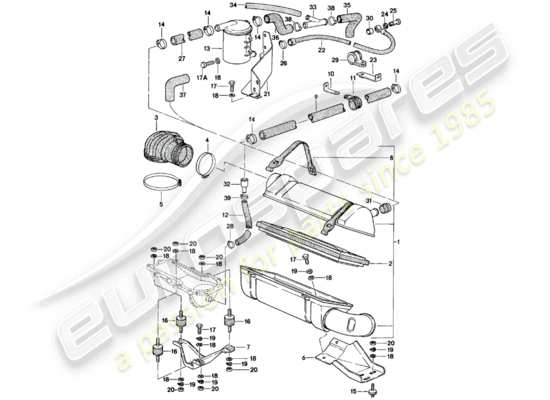 a part diagram from the Porsche 924 parts catalogue