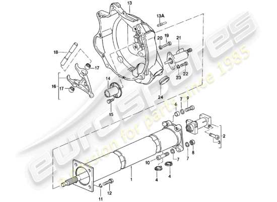 a part diagram from the Porsche 924 parts catalogue