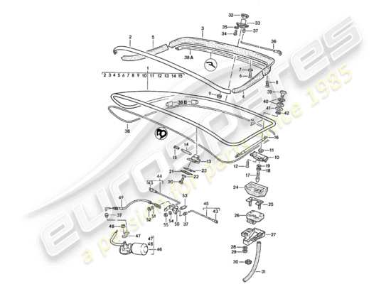 a part diagram from the Porsche 924 (1982) parts catalogue