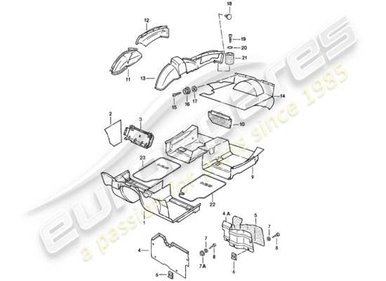 a part diagram from the Porsche 924 parts catalogue