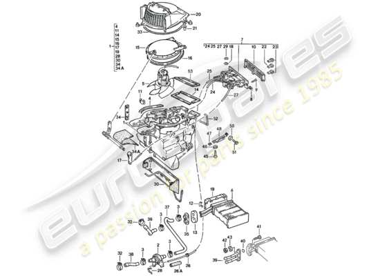 a part diagram from the Porsche 924 (1982) parts catalogue