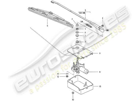 a part diagram from the Porsche 924 (1982) parts catalogue